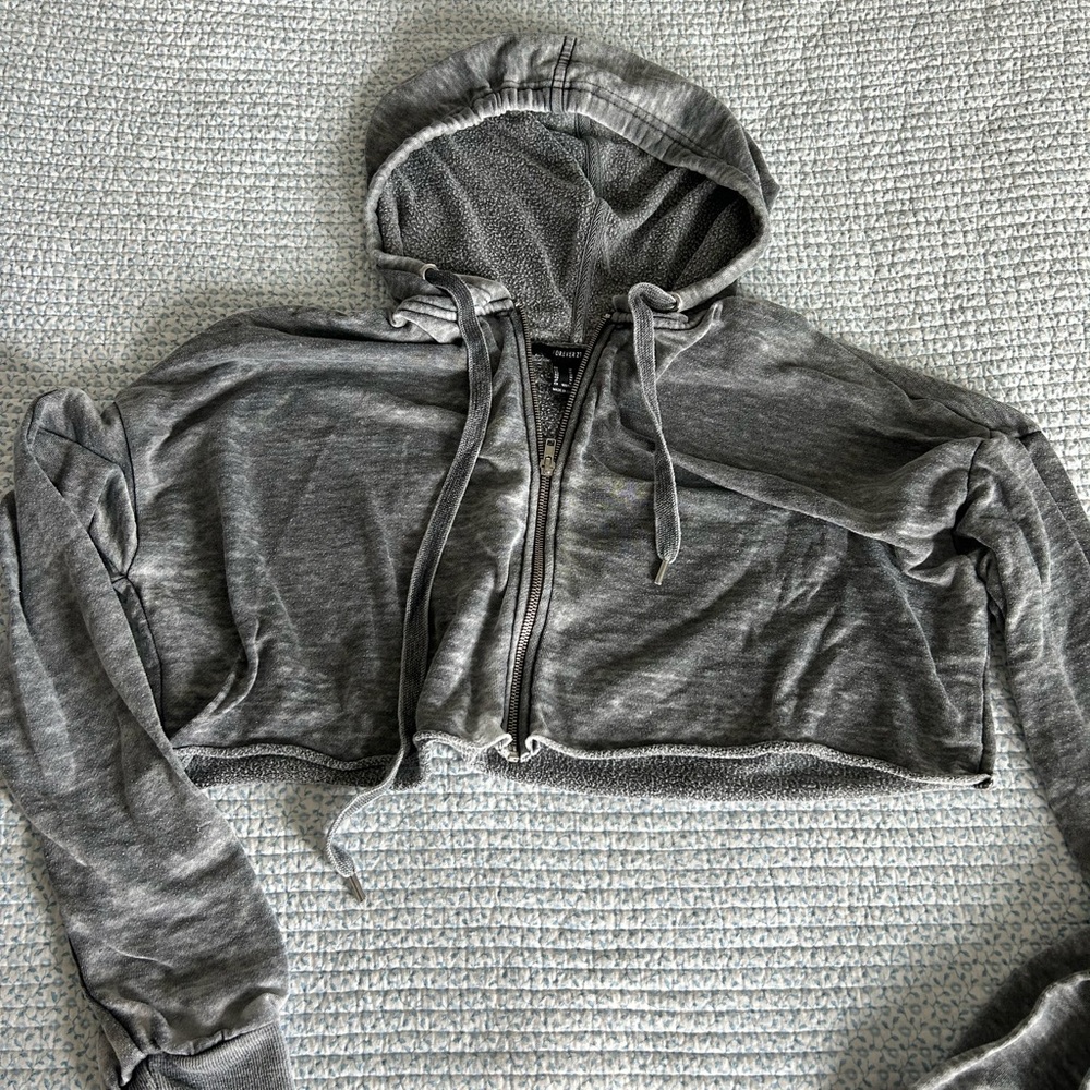 Oversized off the shoulder cropped jacket